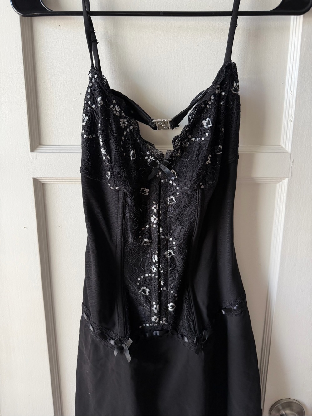 Outcast Extra Black Lace-Trim Mini Slip Dress - Picture 5 of 5